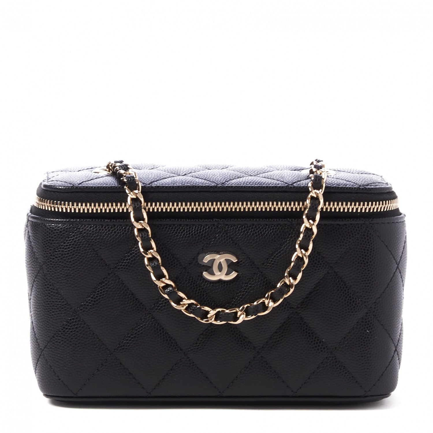 Chanel Caviar Quilted Small Vanity Case With Chain Black 1 of 10