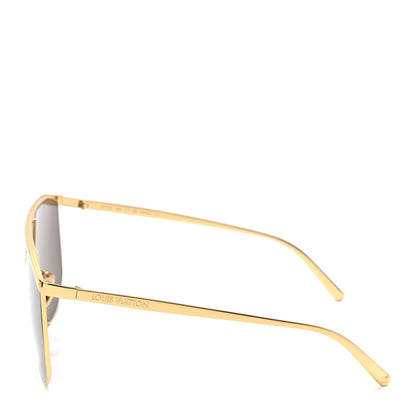 Louis Vuitton Metal LV Golden Mask Sunglasses Z1717U Gold 3 of 7