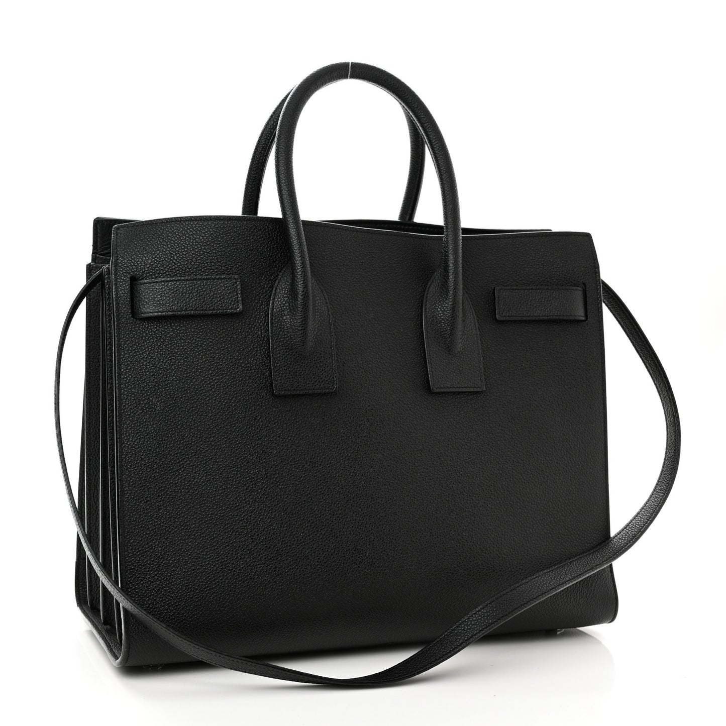 Grained Calfskin Small Sac De Jour Black