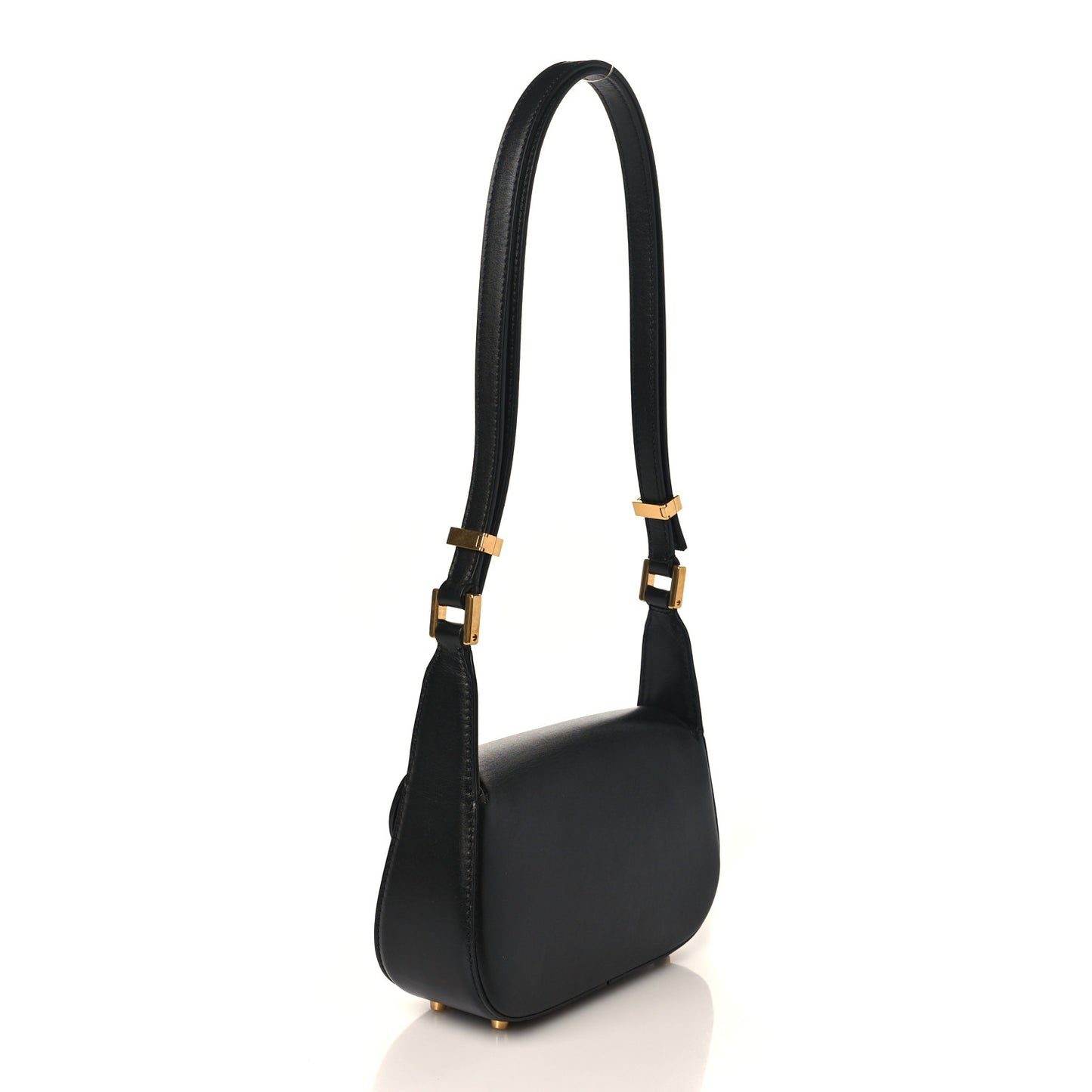 Calfskin Small Vlogo Chain Shoulder Bag Black