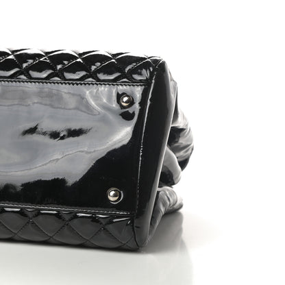 Chanel Patent Quilted Large Just Mademoiselle Bowling Bag Black 10 of 15