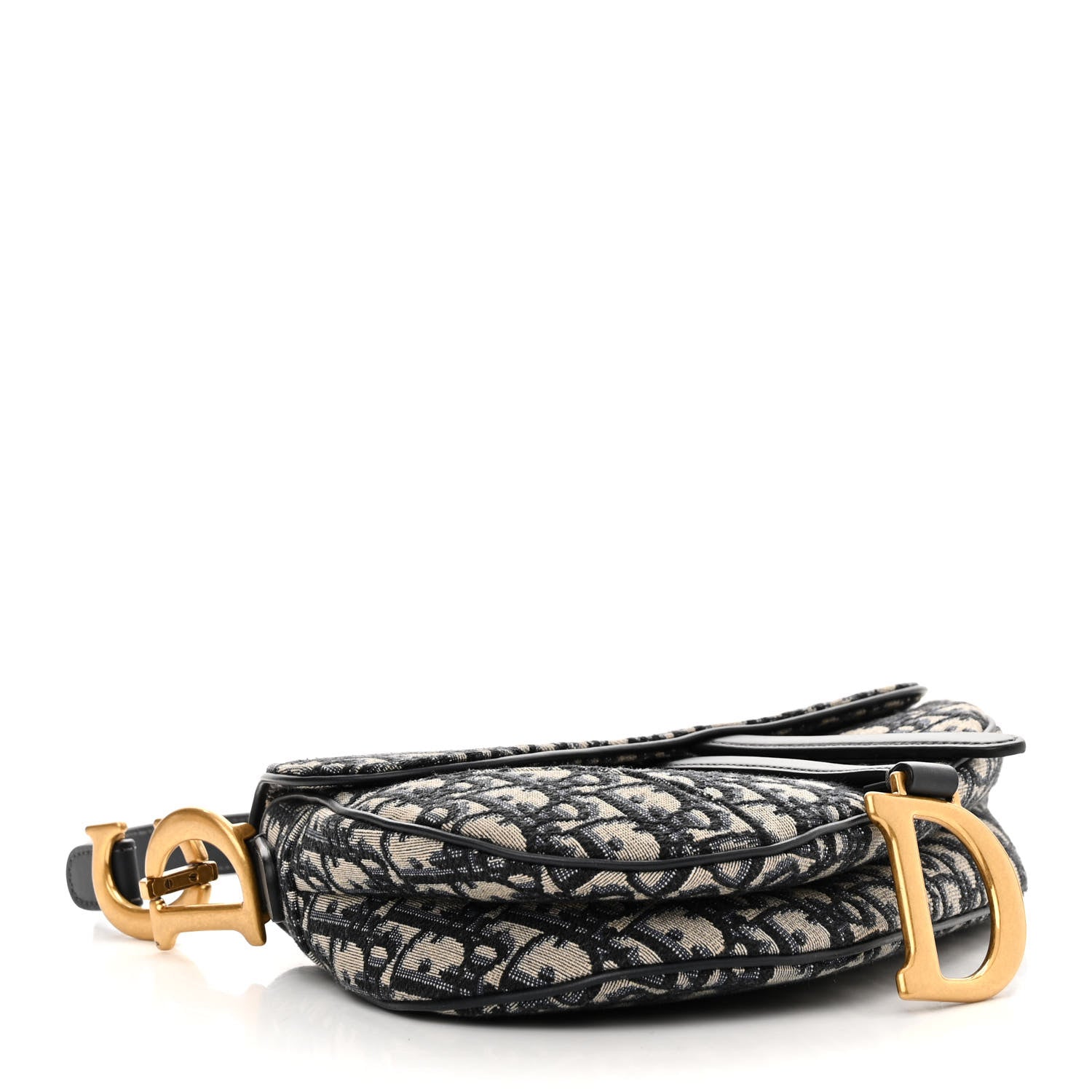 Christian Dior Oblique Saddle Bag Blue 4 of 10