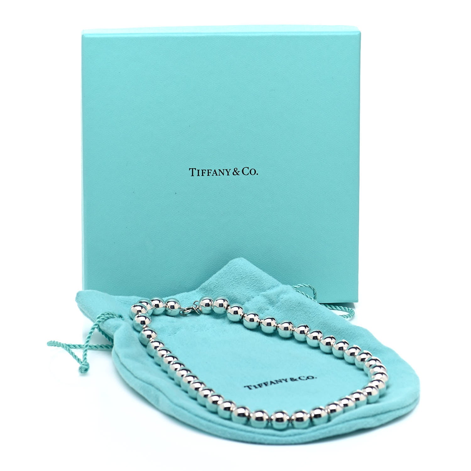 Tiffany Sterling Silver 10mm HardWear Ball Necklace 5 of 5