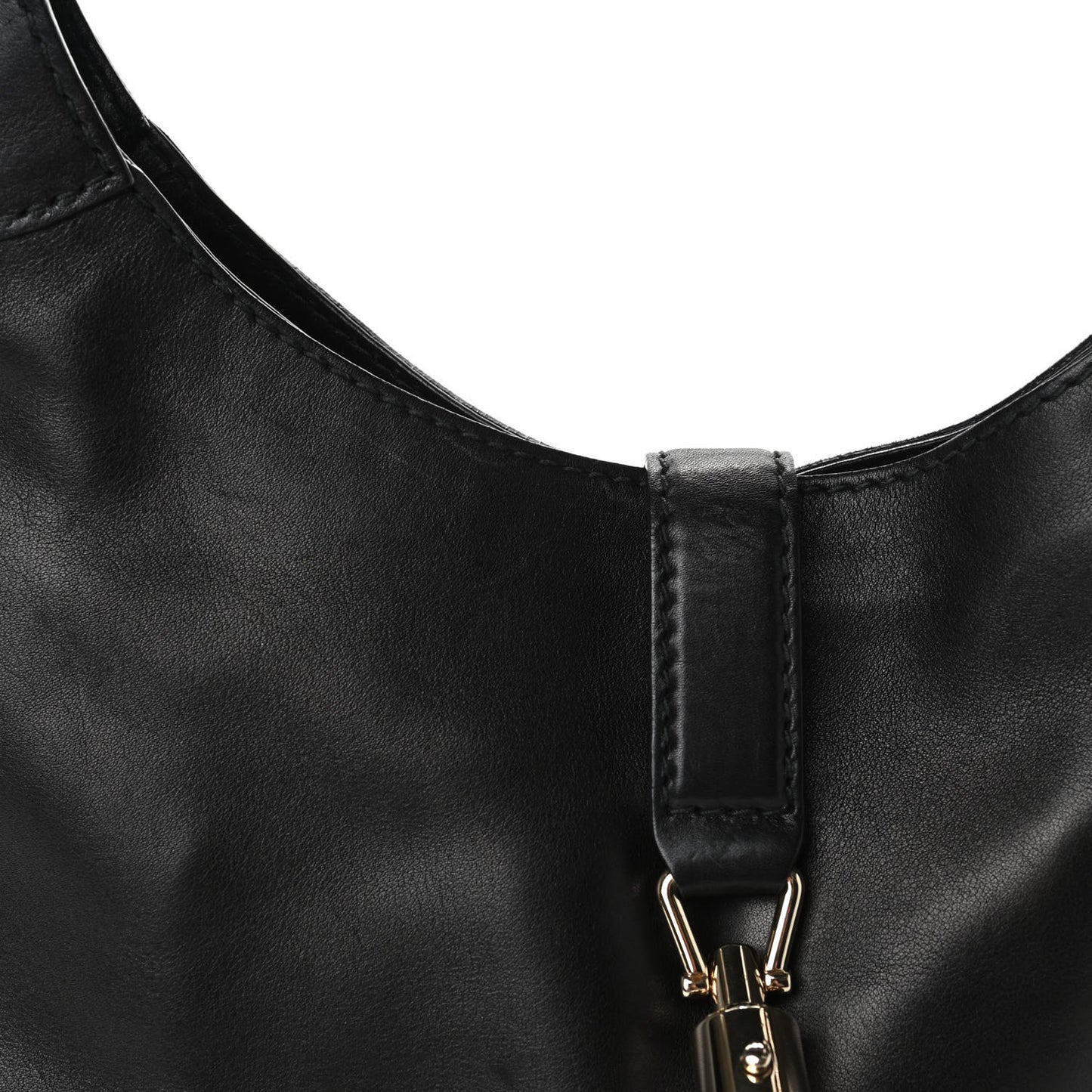 Calfskin Medium New Jackie Shoulder Bag Black