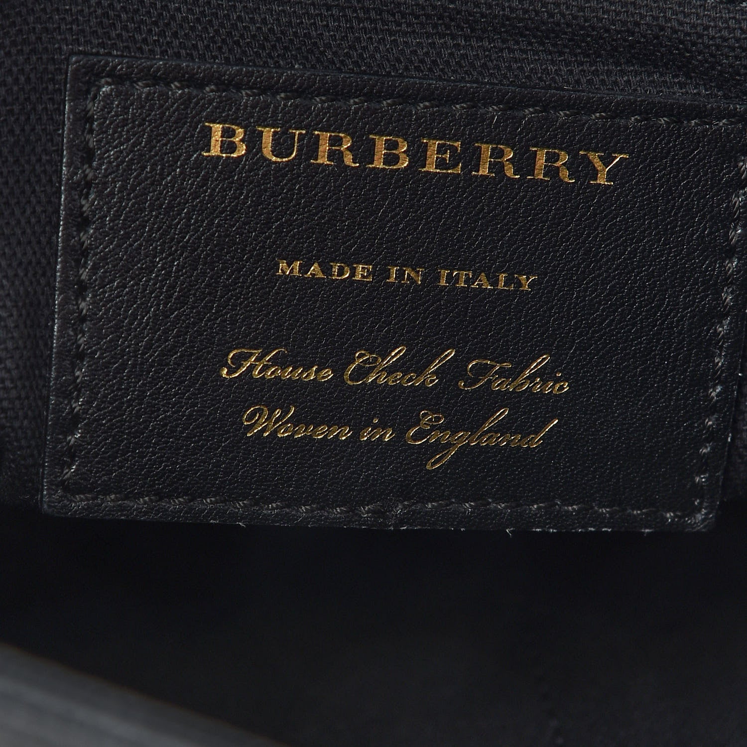 Burberry Grainy Calfskin House Check Medium Sycamore Hobo Black 5 of 7
