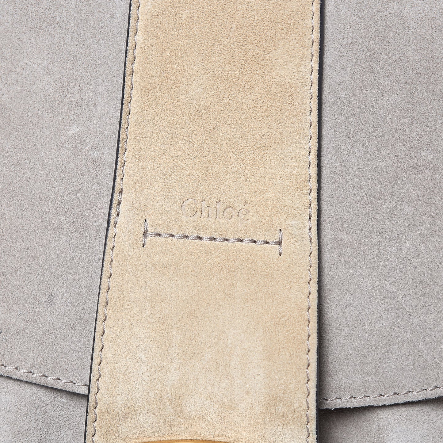 Suede Calfskin Small Lexa Shoulder Bag Motty Grey