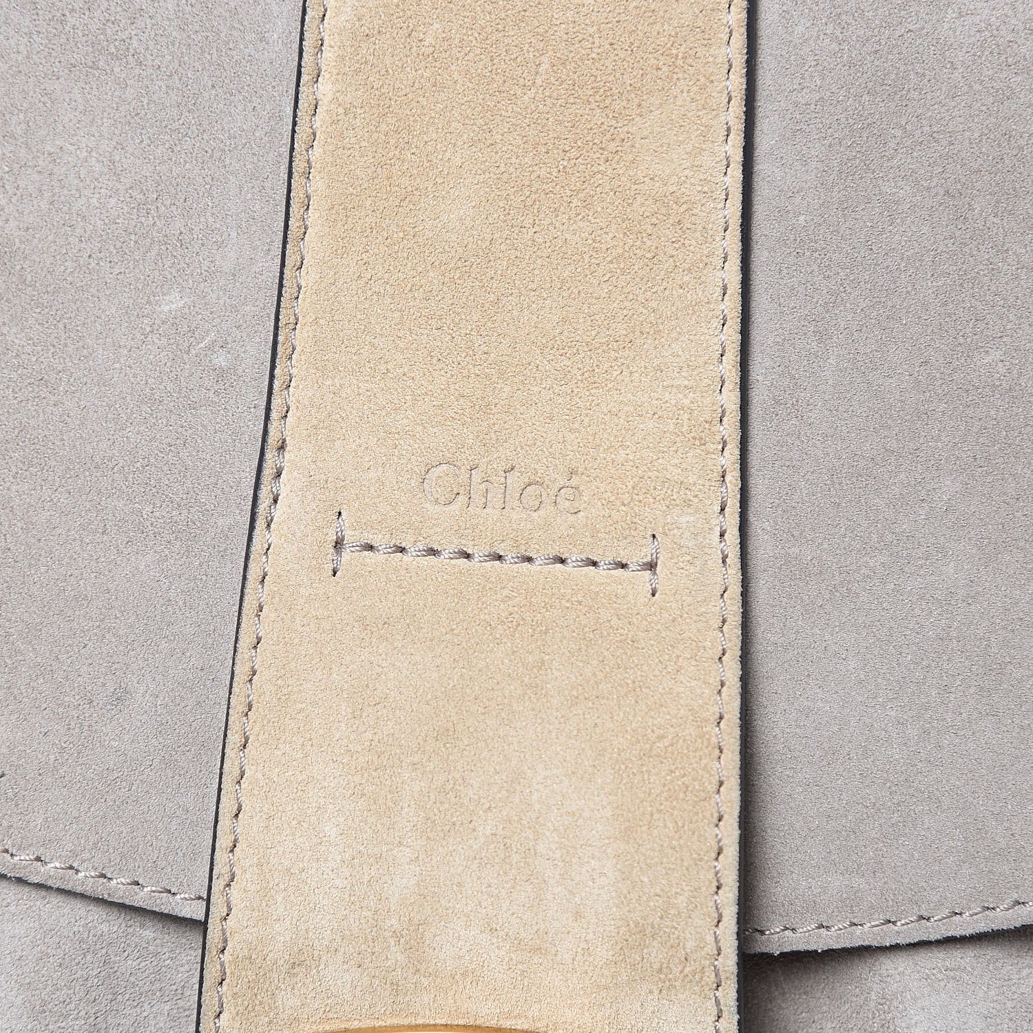 Chloe Suede Calfskin Small Lexa Shoulder Bag Motty Grey 10 of 12