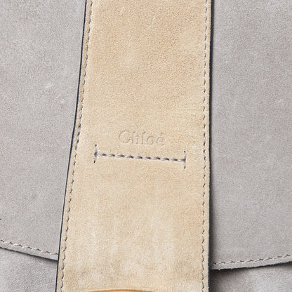 Chloe Suede Calfskin Small Lexa Shoulder Bag Motty Grey 10 of 12
