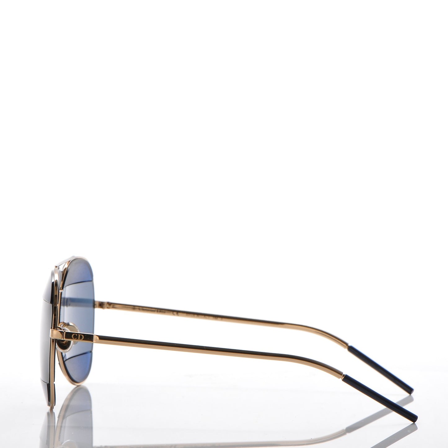 Split 1 Aviator Sunglasses Navy Gold