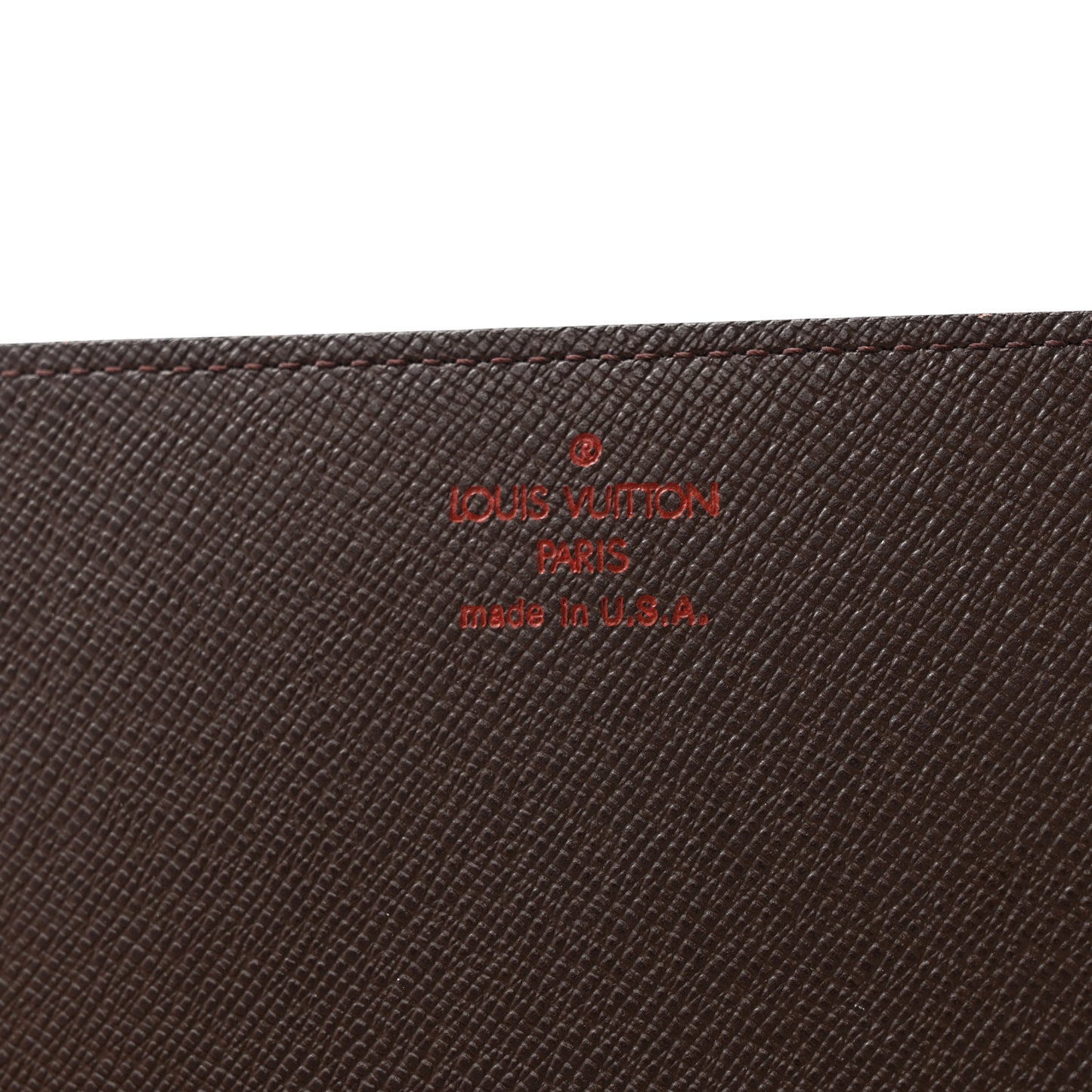 Damier Ebene Simple Checkbook Cover Wallet