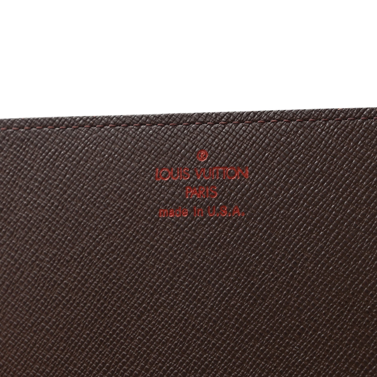 Louis Vuitton Damier Ebene Simple Checkbook Cover Wallet 6 of 11