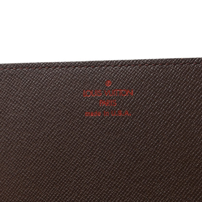 Louis Vuitton Damier Ebene Simple Checkbook Cover Wallet 6 of 11