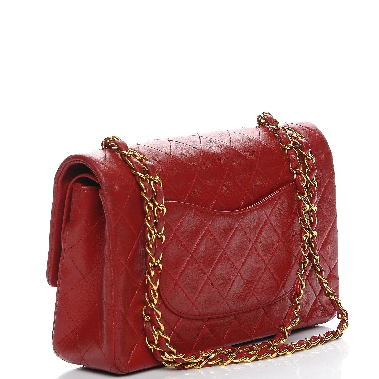 Chanel Lambskin Quilted Medium Double Flap Red 3 of 8