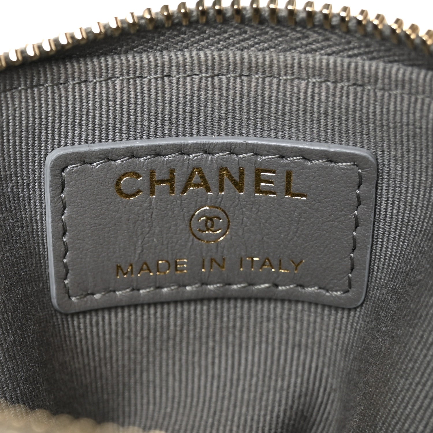 Chanel Lambskin Quilted Chanel 19 Zip Card Holder Wallet Grey 6 of 7