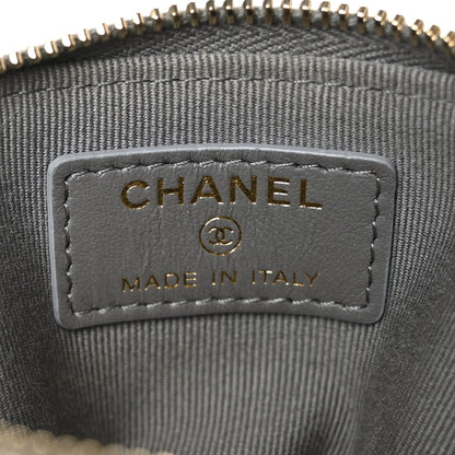 Chanel Lambskin Quilted Chanel 19 Zip Card Holder Wallet Grey 6 of 7