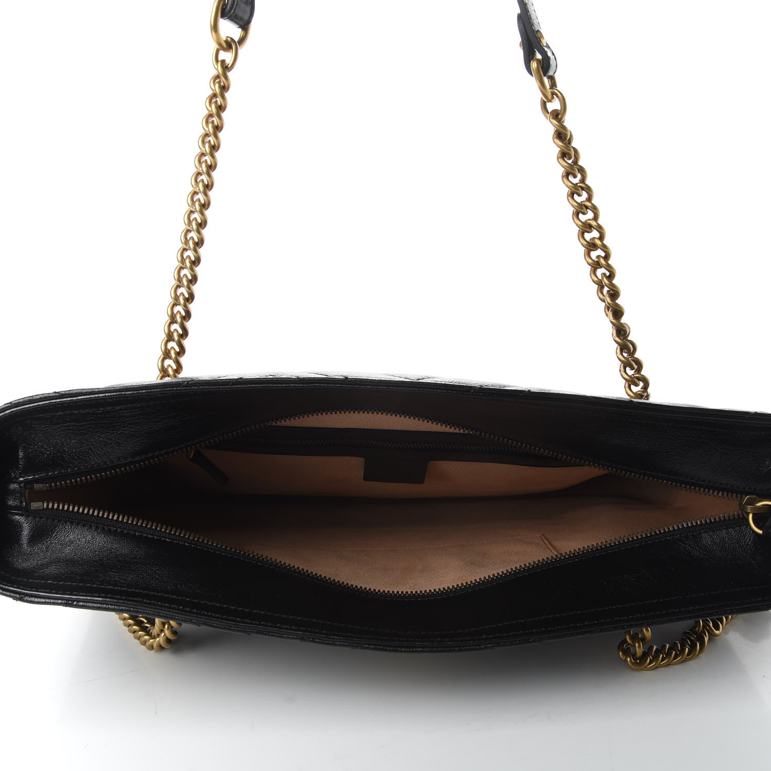 Gucci Vintage Calfskin Matelasse Medium GG Marmont Slim Tote Black 5 of 9