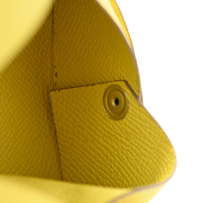 Hermes Epsom Calvi Card Case Lime 7 of 9
