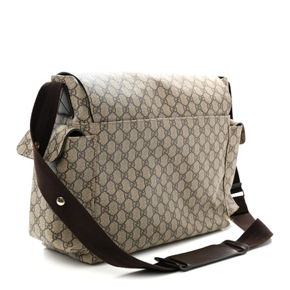 Gucci GG Plus Monogram Messenger Diaper Bag Dark Brown 3 of 13
