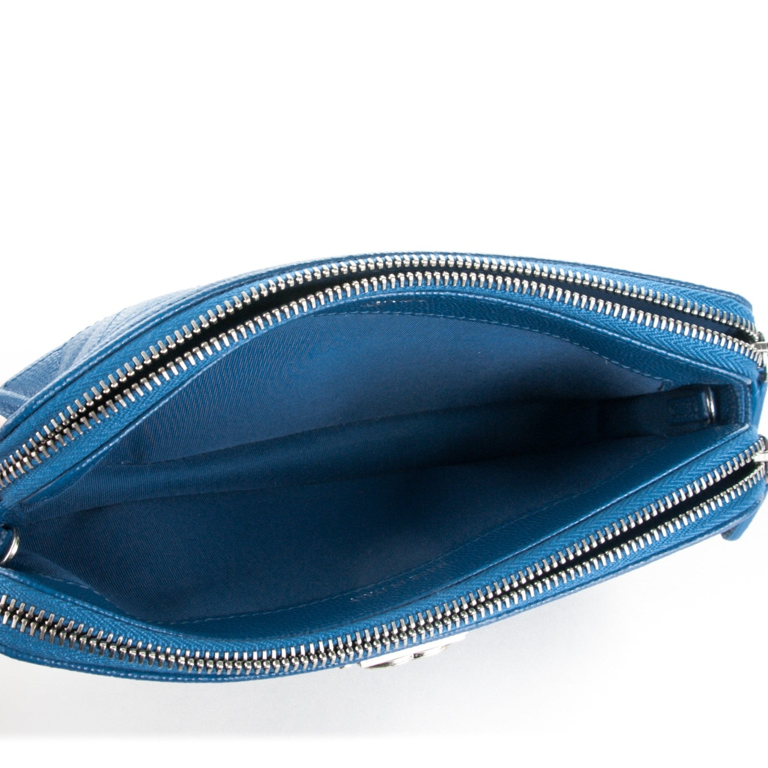 Chanel Caviar Quilted Small Boy Clutch With Chain Blue 5 of 8