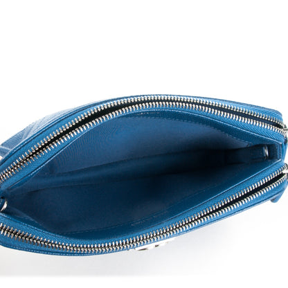 Chanel Caviar Quilted Small Boy Clutch With Chain Blue 5 of 8