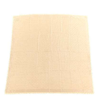 Louis Vuitton Silk Wool Monogram Shawl Natural 1 of 4