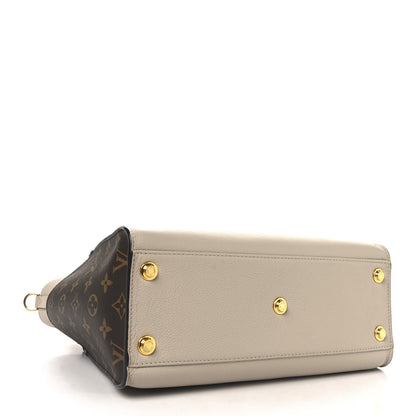 Louis Vuitton Calfskin Monogram On My Side MM Greige 4 of 9