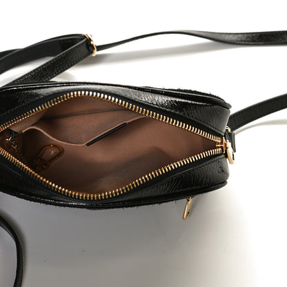 Gucci Suede Patent Web Mini Ophidia Shoulder Bag Black 5 of 12