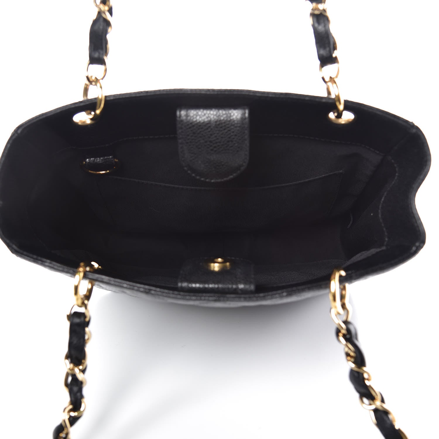 Chanel Caviar Quilted Petit Shopping Tote PST Black 5 of 15