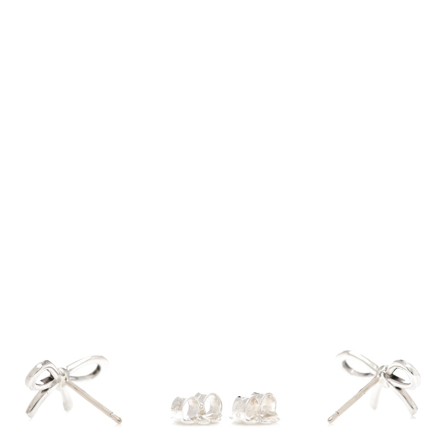 Tiffany Sterling Silver Bow Earrings 4 of 4