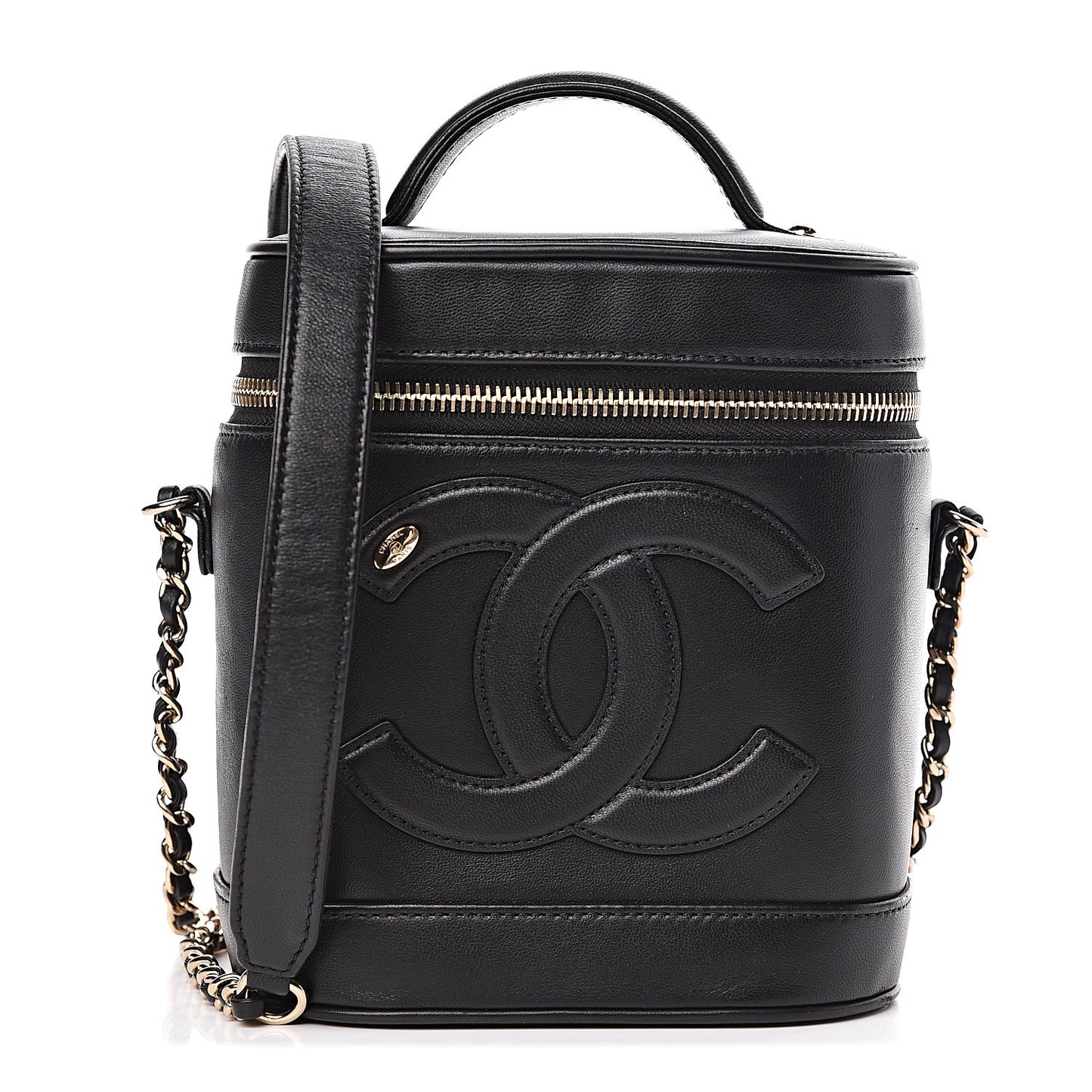Lambskin Timeless Vanity Cosmetic Case Black