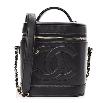 Chanel Lambskin Timeless Vanity Cosmetic Case Black 1 of 13