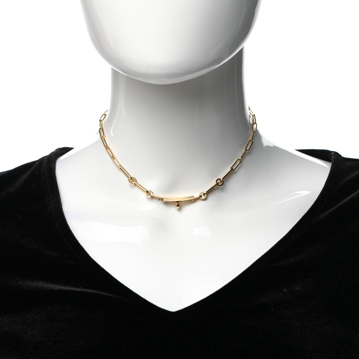 Hermes 18K Yellow Gold Kelly Chaine Choker Necklace 2 of 5