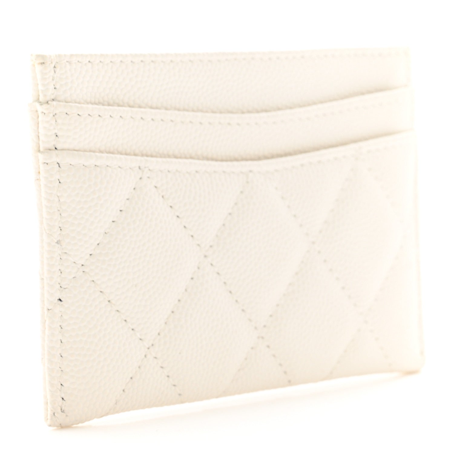 Chanel Caviar Quilted Card Holder White 3 of 8
