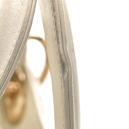 Christian Dior Calfskin Embroidered Beaded Geometric Cannage Mini Lady Dior White Multicolor 11 of 13