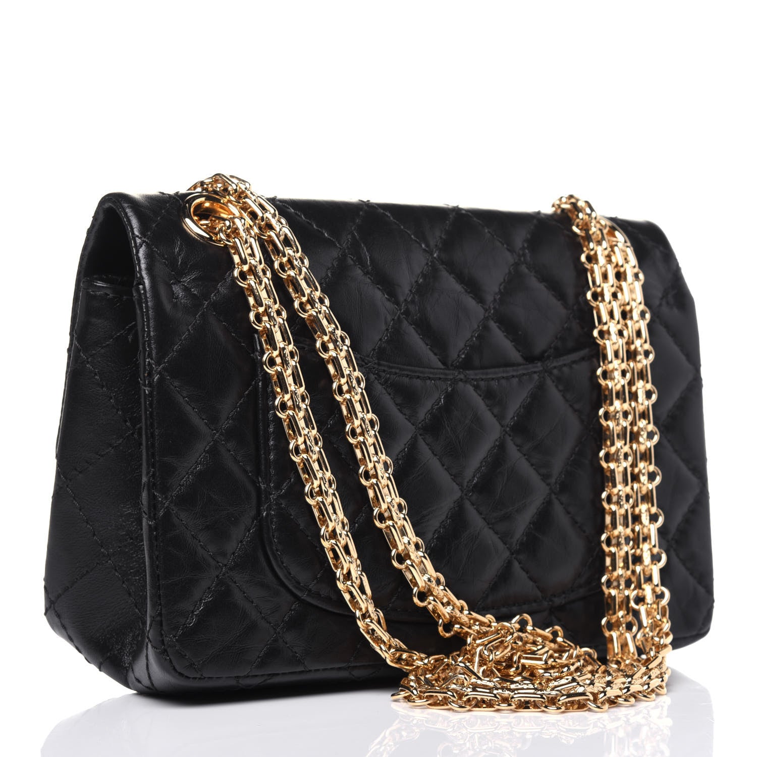 Chanel Aged Calfskin Quilted 2.55 Reissue Mini Flap Black 3 of 15