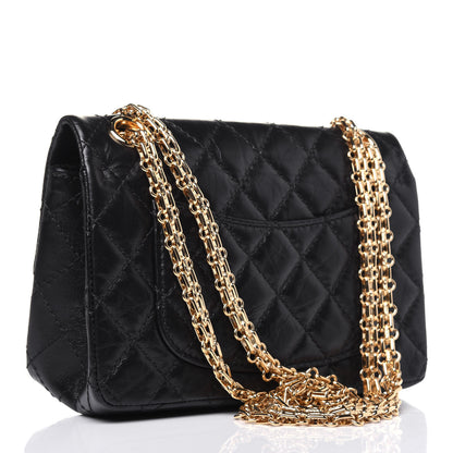 Chanel Aged Calfskin Quilted 2.55 Reissue Mini Flap Black 3 of 15