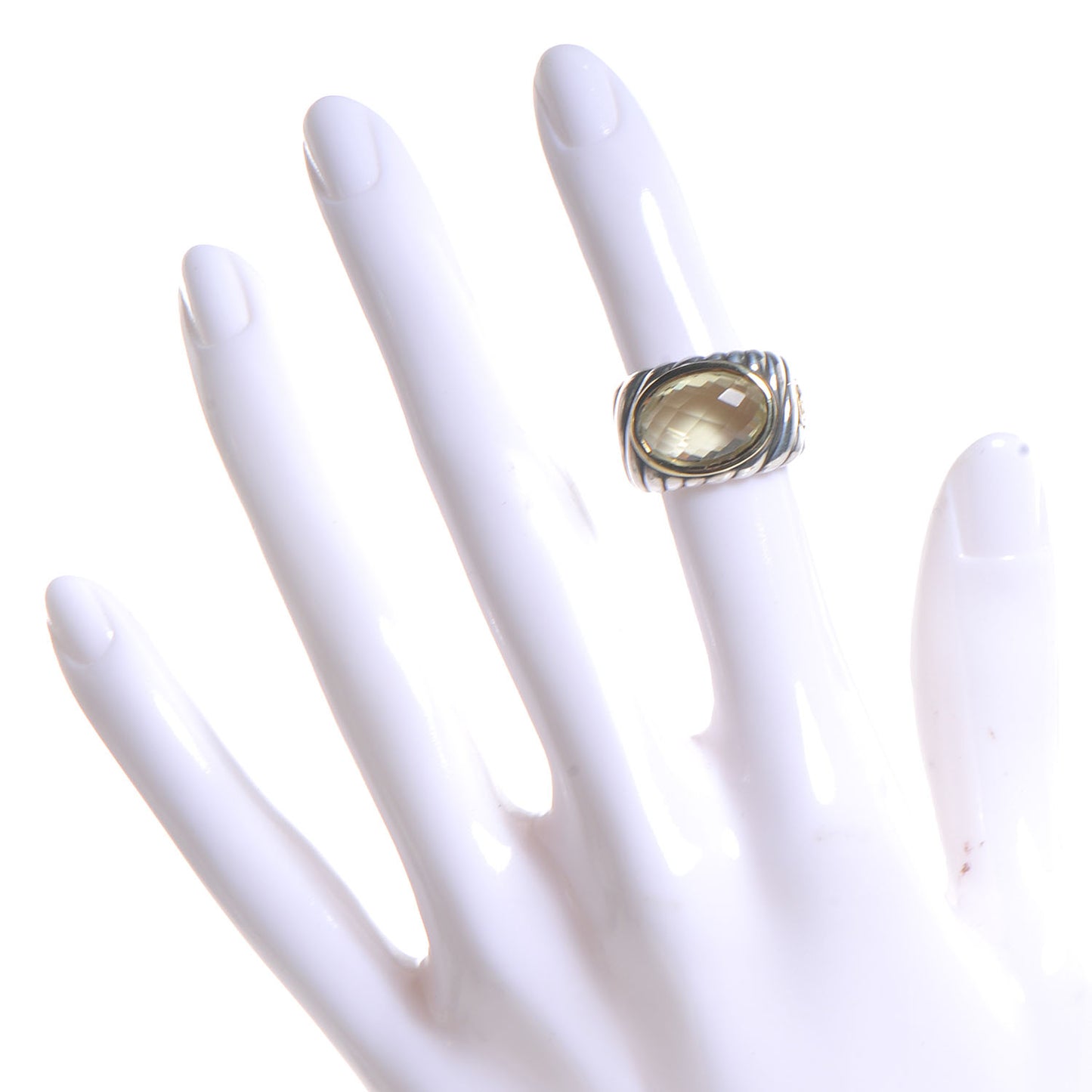 Sterling Silver 18k Gold Citrine Ring 5