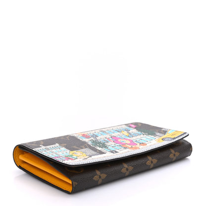 Louis Vuitton Monogram 2022 Christmas Animation Sarah Wallet Yellow 4 of 6
