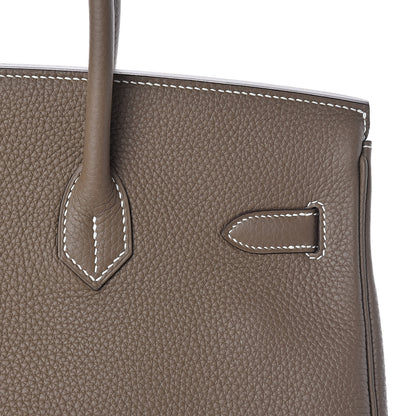 Hermes Taurillon Clemence Birkin 35 Etoupe 28 of 31