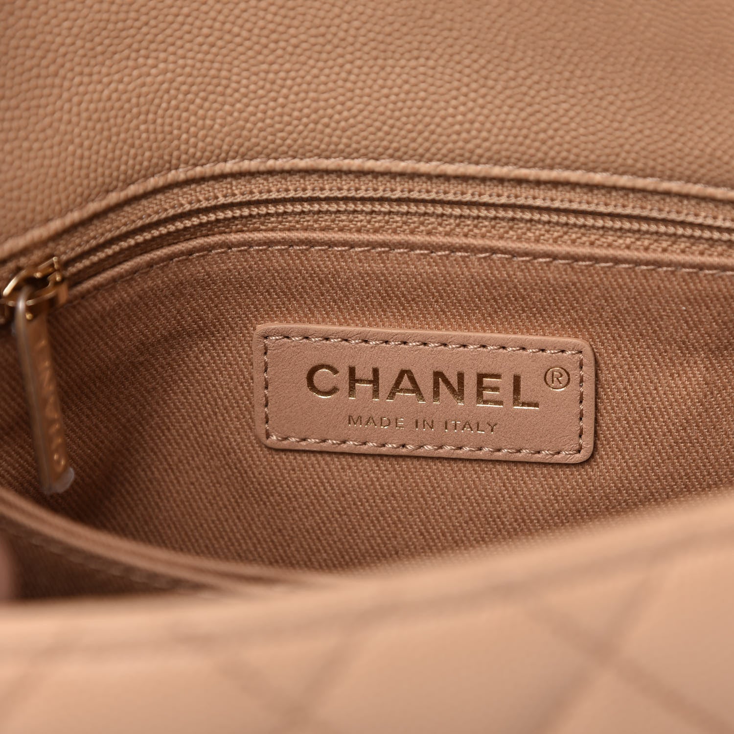 Chanel Caviar Lizard Embossed Quilted Mini Coco Handle Flap Beige 8 of 11