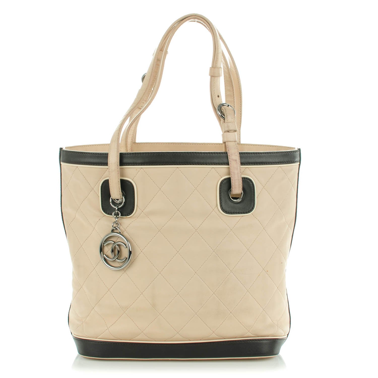 Chanel Lambskin Quilted Country Club Tote Beige Clair Brown 1 of 9