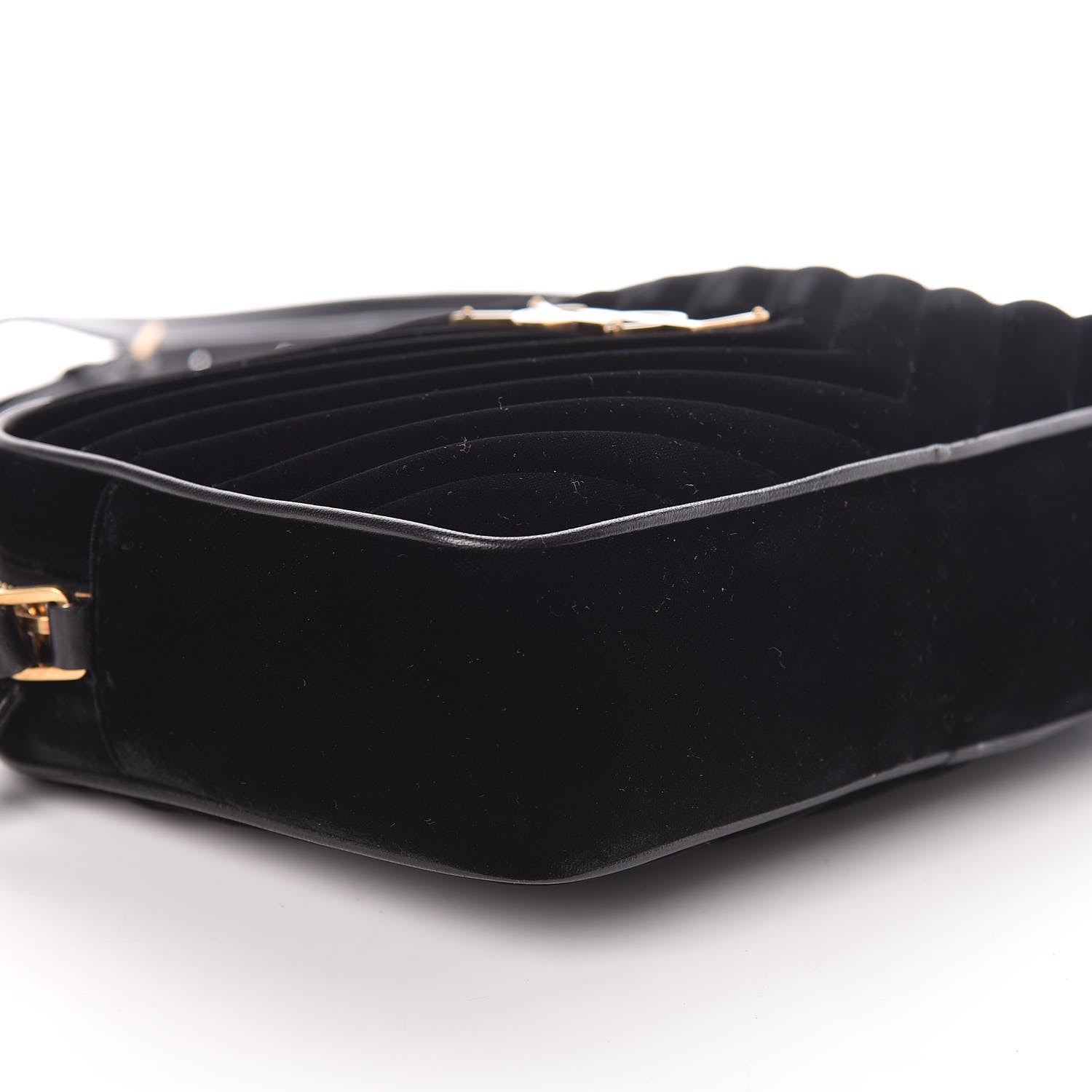 Saint Laurent Velvet Matelasse Monogram Lou Camera Bag Black 7 of 9