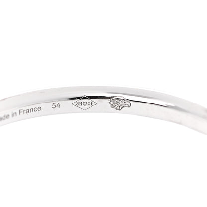 Hermes 18K White Gold Diamond Kelly Clochette Ring 54 7 6 of 7