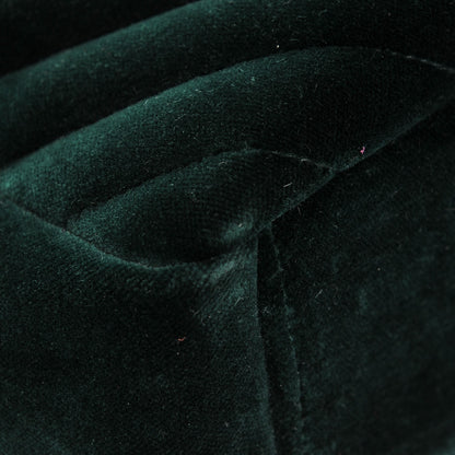 Saint Laurent Velvet Matelasse Chevron Medium Monogram Chain Bag New Dark Green 5 of 10