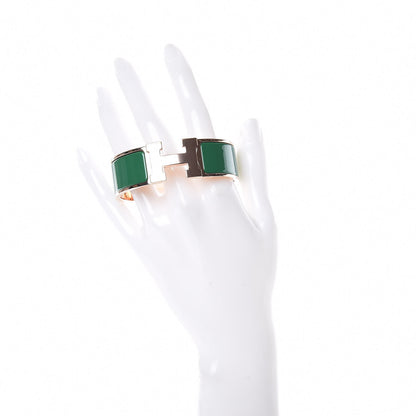 Hermes Enamel Wide Clic Clac H Bracelet GM Vert Sapin 2 of 4