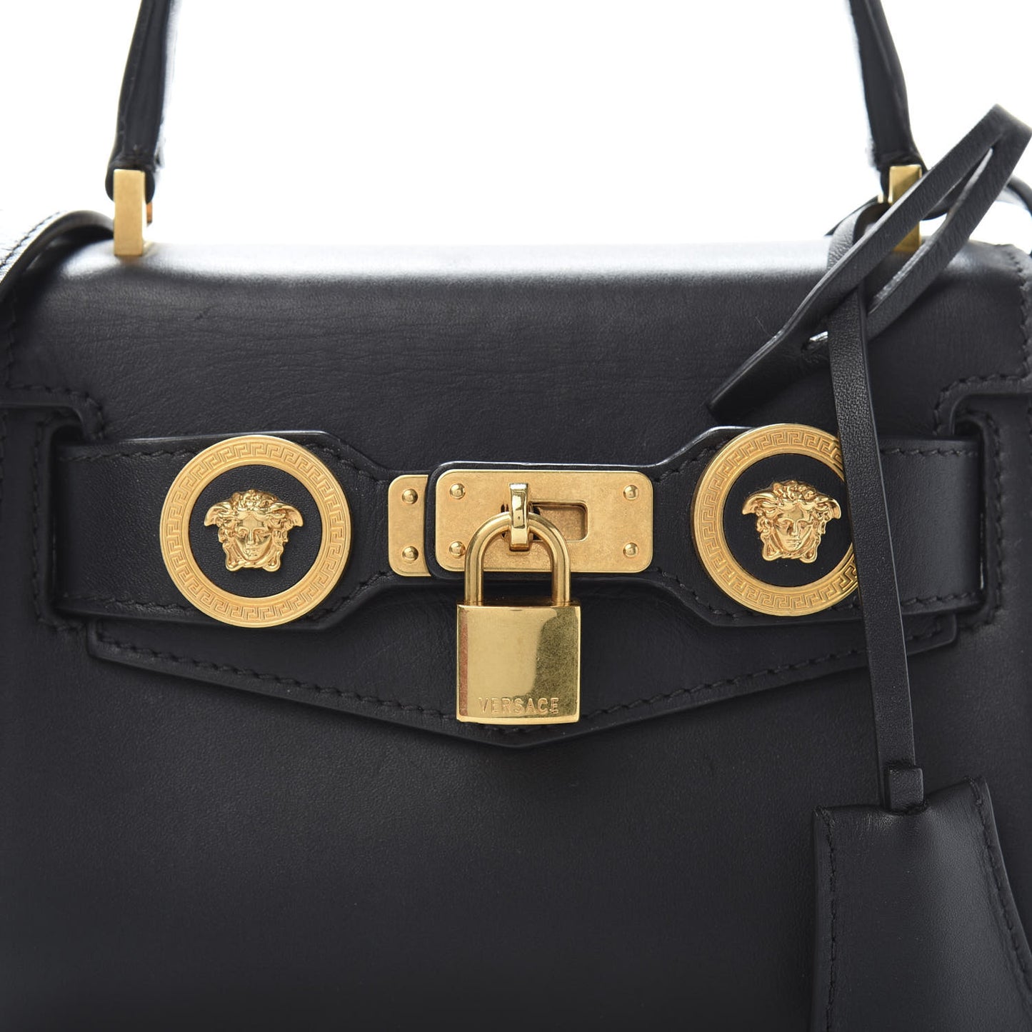 Calfskin Small Icon Handbag Black