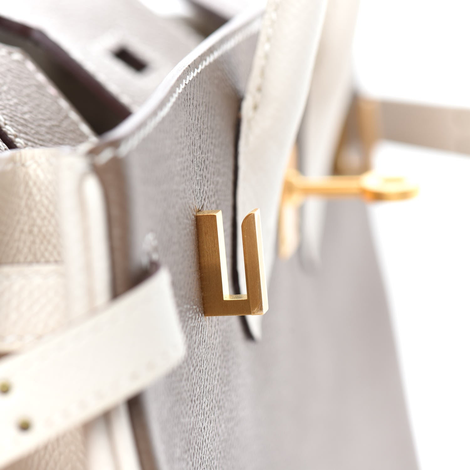 Hermes Epsom Horseshoe Birkin 25 Etoupe Craie 24 of 35