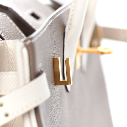 Hermes Epsom Horseshoe Birkin 25 Etoupe Craie 24 of 35