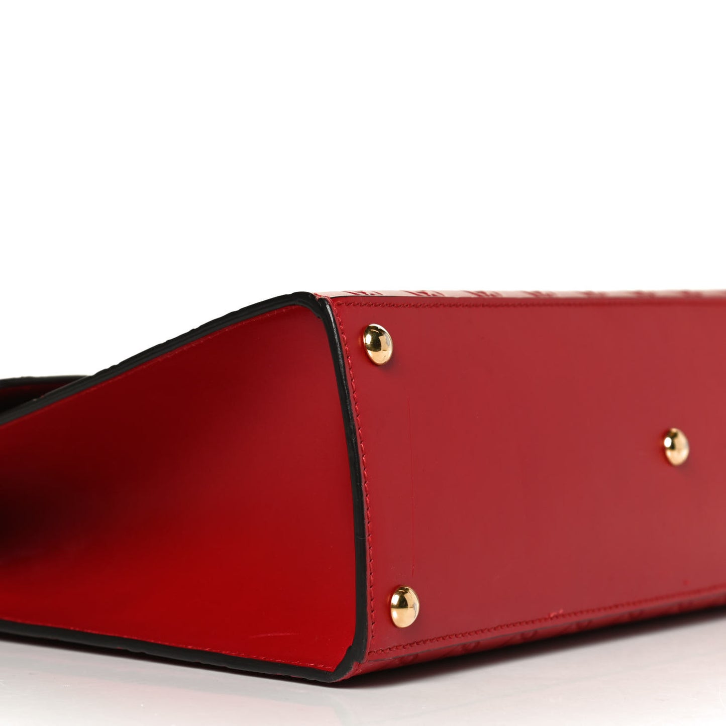 Guccissima Signature Medium Padlock Top Handle Bag Hibiscus Red