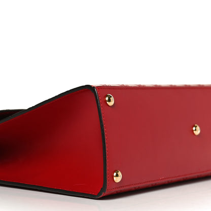 Gucci Guccissima Signature Medium Padlock Top Handle Bag Hibiscus Red 4 of 12